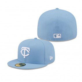 Men's Minnesota Twins Sky Blue Logo White 59FIFTY Fitted Hat