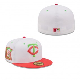 Men's Minnesota Twins White Coral 1965 MLB All-Star Game Strawberry Lolli 59FIFTY Fitted Hat