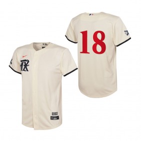 Mitch Garver Youth Texas Rangers Cream 2023 City Connect Replica Jersey