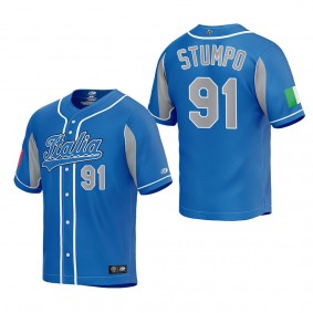 Mitchell Stumpo Italy Baseball Royal 2023 World Baseball Classic Replica Jersey