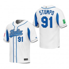 Mitchell Stumpo Italy Baseball White 2023 World Baseball Classic Replica Jersey