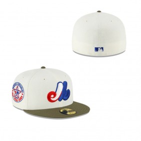 Montreal Expos Just Caps Dark Forest Visor 59FIFTY Fitted Hat
