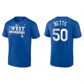 Mookie Betts Los Angeles Dodgers Royal 2022 NL West Division Champions Locker Room T-Shirt