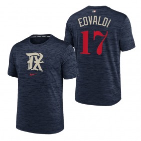 Nathan Eovaldi Texas Rangers Navy 2023 City Connect Velocity Practice Performance T-Shirt
