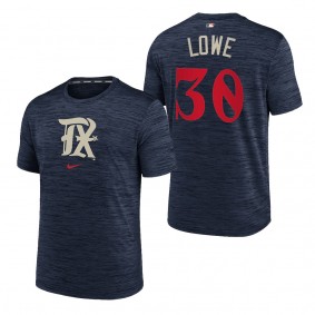 Nathaniel Lowe Texas Rangers Navy 2023 City Connect Velocity Practice Performance T-Shirt