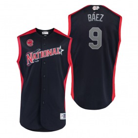 2019 MLB All-Star Game Workout National League Javier Baez Navy Jersey