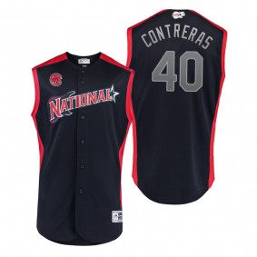 2019 MLB All-Star Game Workout National League Willson Contreras Navy Jersey