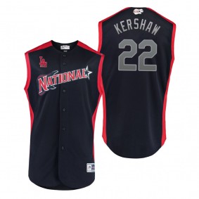 2019 MLB All-Star Game Workout National League Clayton Kershaw Navy Jersey