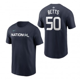 Men's National League Mookie Betts Navy 2023 MLB All-Star Game Name & Number T-Shirt