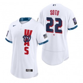Men's Washington Nationals Juan Soto White 2021 MLB All-Star Game Authentic Jersey