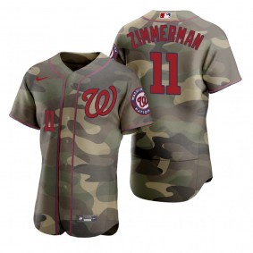 Washington Nationals Ryan Zimmerman Camo Authentic 2021 Armed Forces Day Jersey