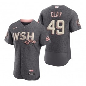 Men's Washington Nationals Sam Clay Gray 2022 City Connect Authentic Jersey