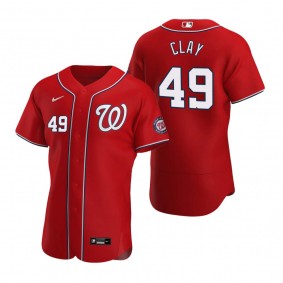 Men's Washington Nationals Sam Clay Nike Red Authentic Alternate Jersey