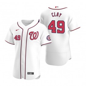 Men's Washington Nationals Sam Clay Nike White Authentic Home Jersey