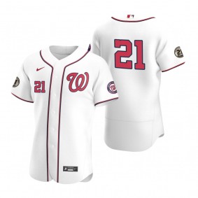 Washington Nationals White Roberto Clemente Day Authentic Jersey