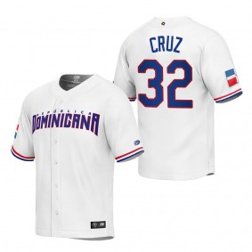 Nelson Cruz Men's Dominican Republic Baseball White 2023 World Baseball Classic Replica Jersey