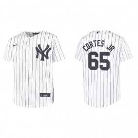 Nestor Cortes Jr. Youth New York Yankees White Home Replica Jersey