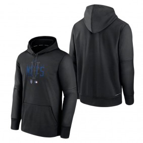 Men's New York Mets Black Authentic Collection Pregame Performance Pullover Hoodie