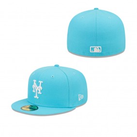 Men's New York Mets Blue Vice Highlighter Logo 59FIFTY Fitted Hat