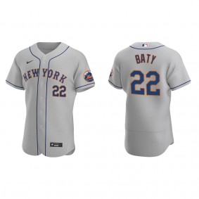 Men's New York Mets Brett Baty Gray Authentic Road Jersey