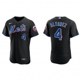 Men's New York Mets Francisco Alvarez Black Authentic Alternate Jersey