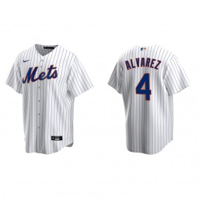 Men's New York Mets Francisco Alvarez White Replica Home Jersey
