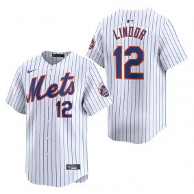 Men's New York Mets Francisco Lindor White Home Limited Player Jersey