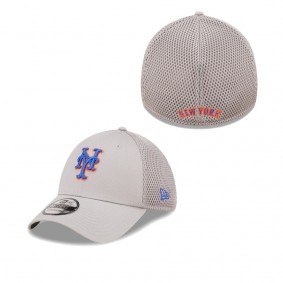 Men's New York Mets Gray Team Neo 39THIRTY Flex Hat