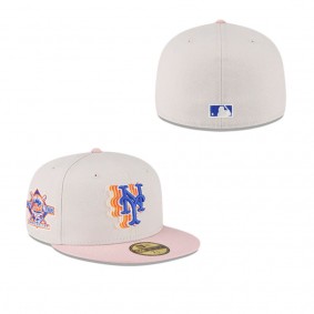 New York Mets Just Caps Stone Pink 59FIFTY Fitted Hat