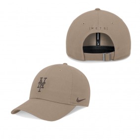 Men's New York Mets Khaki Statement Club Adjustable Hat