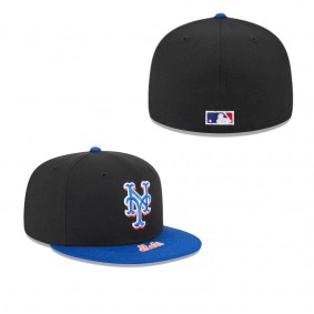 New York Mets On Deck 59FIFTY Fitted Hat Black Royal