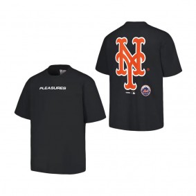 Men's New York Mets PLEASURES Black Ballpark T-Shirt