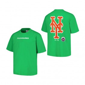 Men's New York Mets PLEASURES Green Ballpark T-Shirt