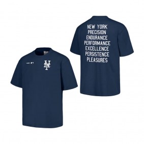 Men's New York Mets PLEASURES Navy Precision T-Shirt