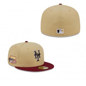 Men's New York Mets Vegas Gold Cardinal 59FIFTY Fitted Hat