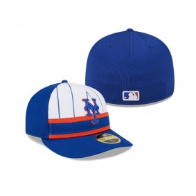 Men's New York Mets White 2024 Batting Practice Low Profile 59FIFTY Fitted Hat