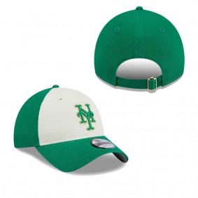 Men's New York Mets White Green 2024 St. Patrick's Day 9TWENTY Adjustable Hat