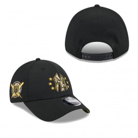 Men's New York Yankees Black 2024 Armed Forces Day 9FORTY Adjustable Hat