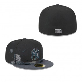 Men's New York Yankees Black Planetary 59FIFTY Fitted Hat