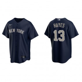 Men's New York Yankees Charlie Hayes Navy Replica Alternate Jersey