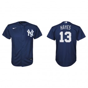 Youth New York Yankees Charlie Hayes Navy Replica Alternate Jersey
