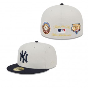 Men's New York Yankees Gray Navy World Class Back Patch 59FIFTY Fitted Hat