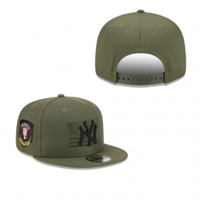 Men's New York Yankees Green 2023 Armed Forces Day 9FIFTY Snapback Adjustable Hat