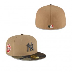 New York Yankees Just Caps Camo Khaki 59FIFTY Fitted Hat