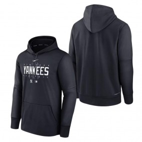 Men's New York Yankees Navy Authentic Collection Pregame Performance Pullover Hoodie