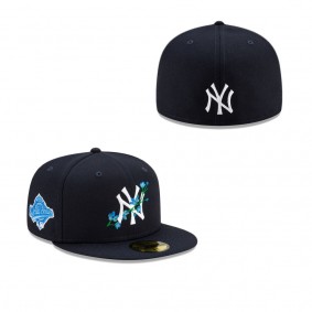 Men's New York Yankees Navy Bloom Side Patch 59FIFTY Fitted Hat