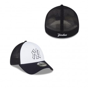 Men's New York Yankees Navy White 2023 On-Field Batting Practice 39THIRTY Flex Hat