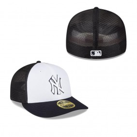 Men's New York Yankees Navy White 2023 On-Field Batting Practice Low Profile 59FIFTY Fitted Hat