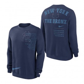 Men's New York Yankees Nike Navy Statement Ball Game Fleece Pullover Sweatshirt