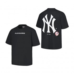 Men's New York Yankees PLEASURES Black Ballpark T-Shirt